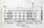 Voorgevel Nassaukade.
<br/>
Tekening uit Bouwbedrijf, 20 juli 1928